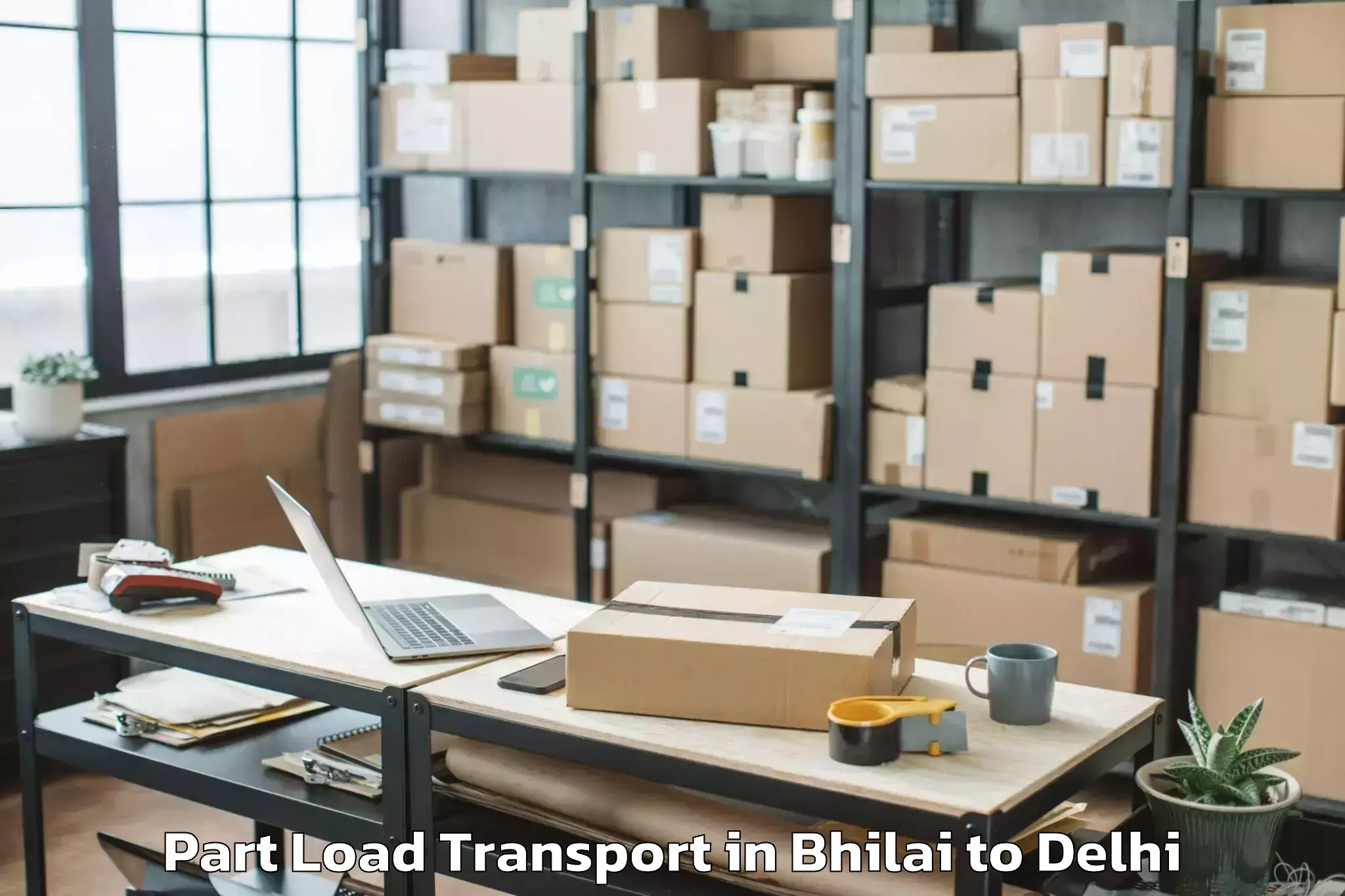 Trusted Bhilai to Alipur Part Load Transport